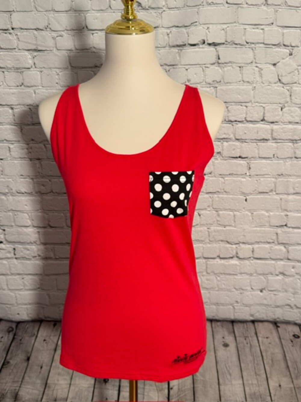 Disney Parks Minnie Mouse Bow Back Tank Top NWT Size Small